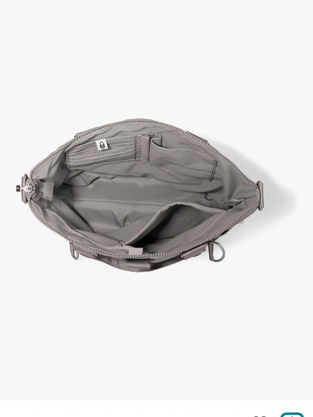 NWT Baggallini All Set 3 in 1 convertible crossbody tote backpack in silver gray - Picture 9 of 13